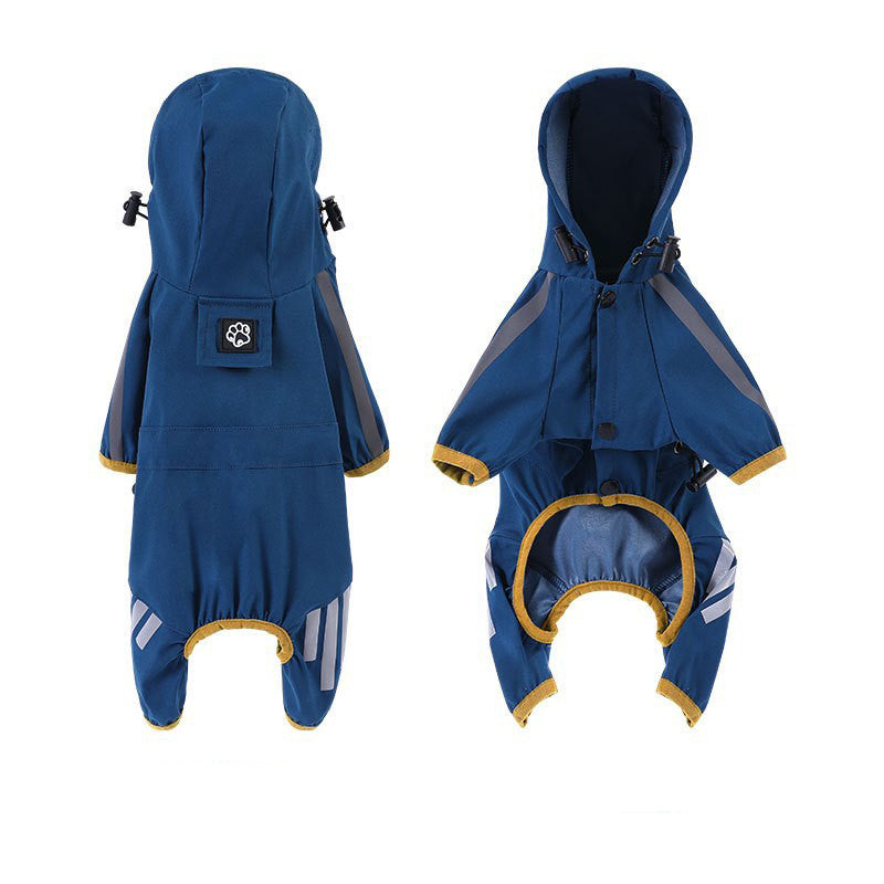 Pet Raincoat Four-legged Raincoat For Dogs Small Dog Outing Clothes Cat Costume