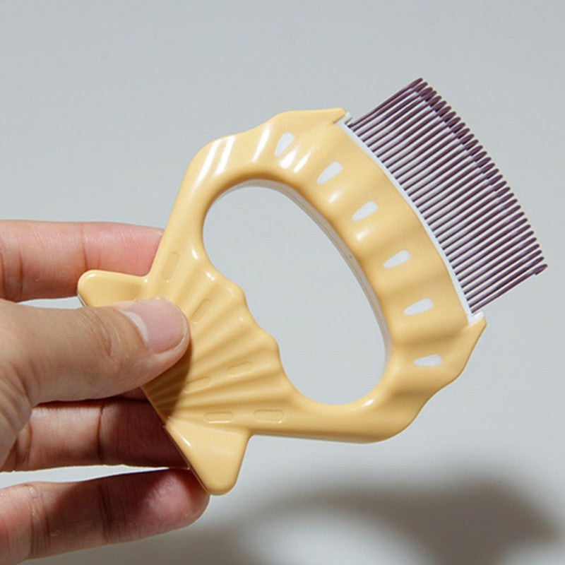 Pet Dog Cat Combs Shell Shaped Hair Remover Brush Grooming Tools Dog Massage Comb