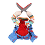 Halloween Costume Cat Funny Outfit Wi/ Adjustable Straps Scissor-Shaped Suit For Dogs