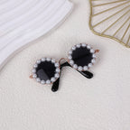 Cat And Dog Pearl Sunglasses - Pet Extravagant Funny Costumes For Party