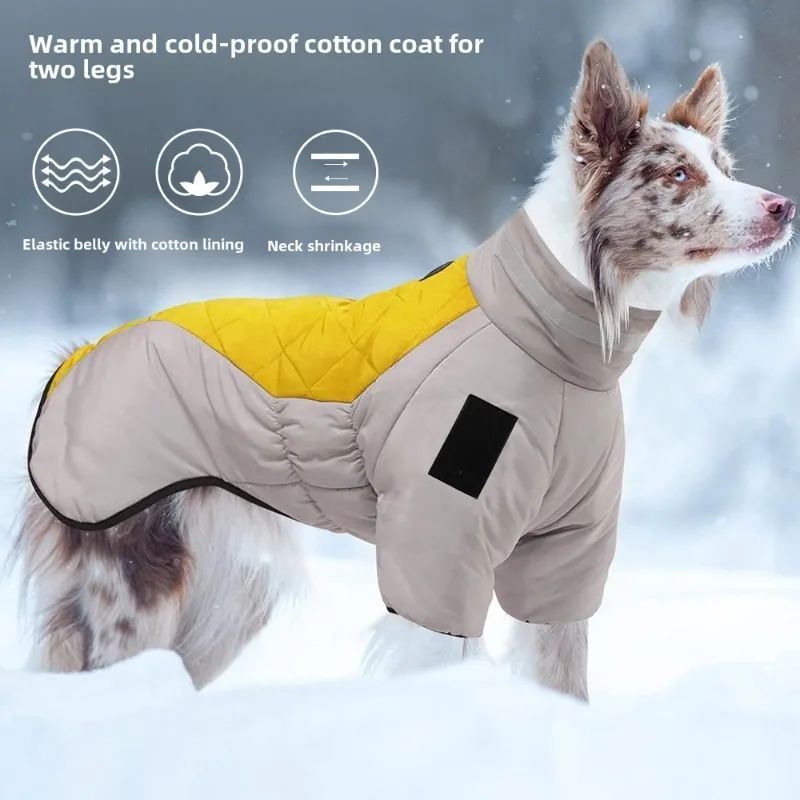 Waterproof Large Dog Jacket Warm Clothes Coat French Dog Reflective Cold Weather Coats