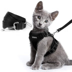 Escape Proof Harness Car Seat Belt Adapter Reflective Soft Mesh Harness For Kitten Puppy