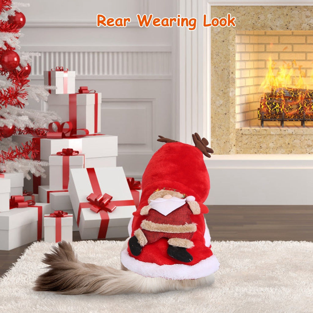 Pet Christmas Clothes Santa Claus Reindeer Antlers  New Year Coat Small Medium Dogs Cats