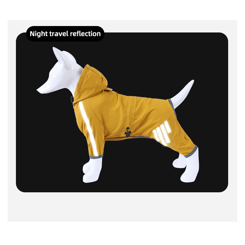 Pet Raincoat Four-legged Raincoat For Dogs Small Dog Outing Clothes Cat Costume