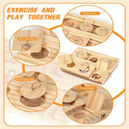 Wooden Hamster Feeder Household Feeding Snack Dispenser