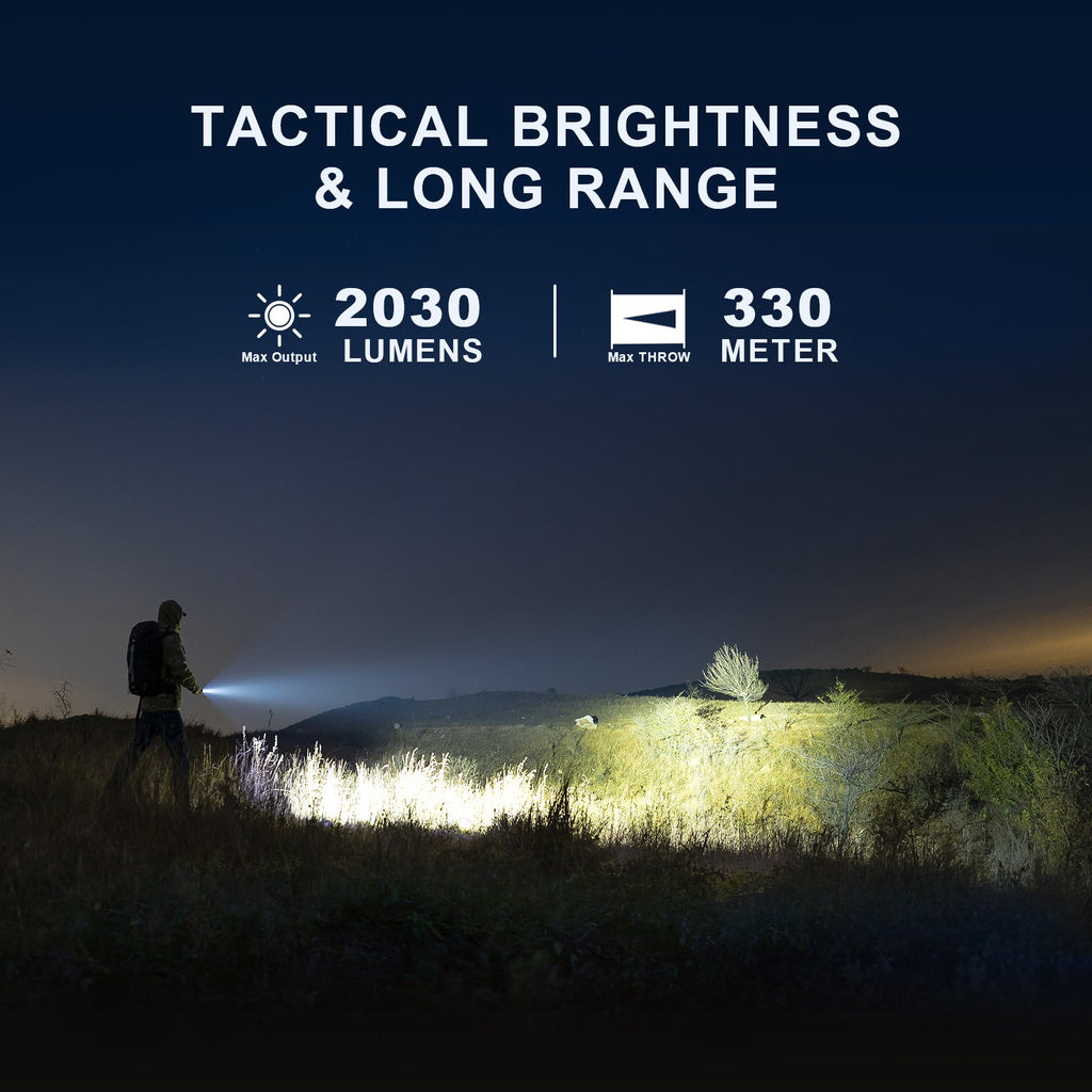 Powertac M5 Gen3 Tactical EDC Flashlight | 2030LM Super Bright