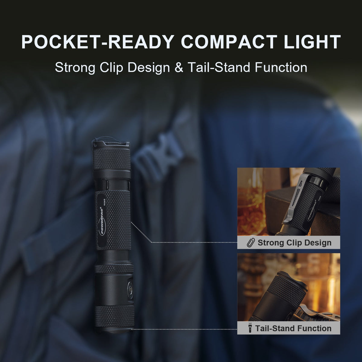 Powertac M5 Gen3 Tactical EDC Flashlight | 2030LM Super Bright