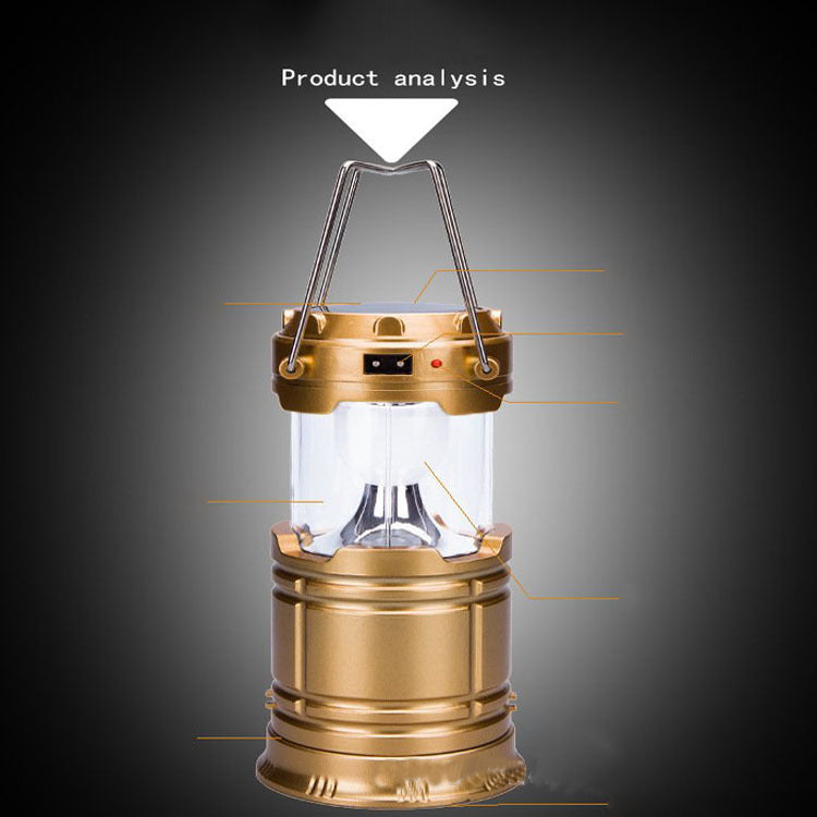 new solar charging type multifunctional telescopic camping lantern lantern outdoor camping