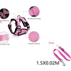 Escape Proof Harness Car Seat Belt Adapter Reflective Soft Mesh Harness For Kitten Puppy