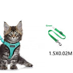 Escape Proof Harness Car Seat Belt Adapter Reflective Soft Mesh Harness For Kitten Puppy