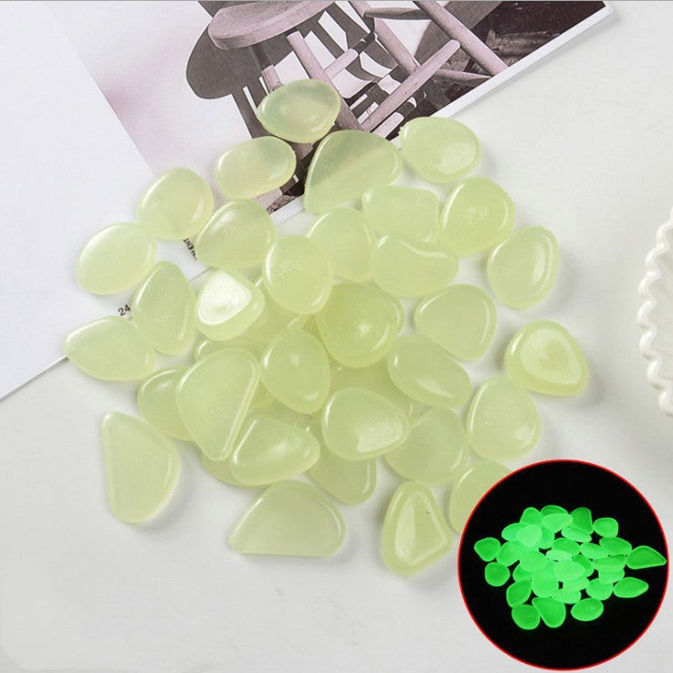 Luminous Stones Fluorescent Aquarium Pebbles Fish Tank Garden Luminous Stones