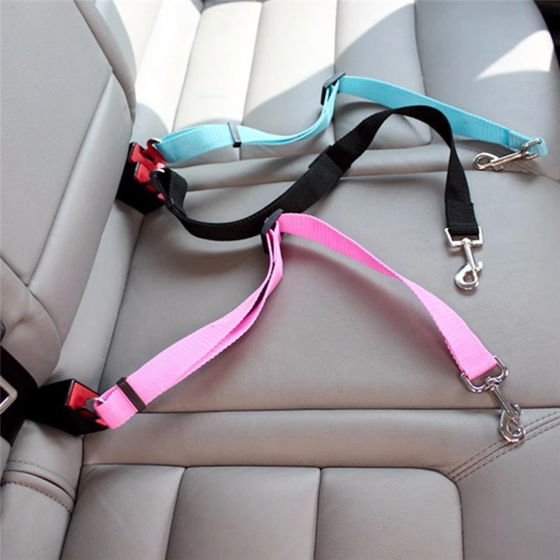 Adjustable Pet Cat Dog Car Seat Belt Vehicle Harness Lead Clip Safety Lever Dog Collars