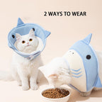 Recovery Cone Neck Cute Shark Shaped Cat Soft And Breathable For Indoor Cats and Dogs