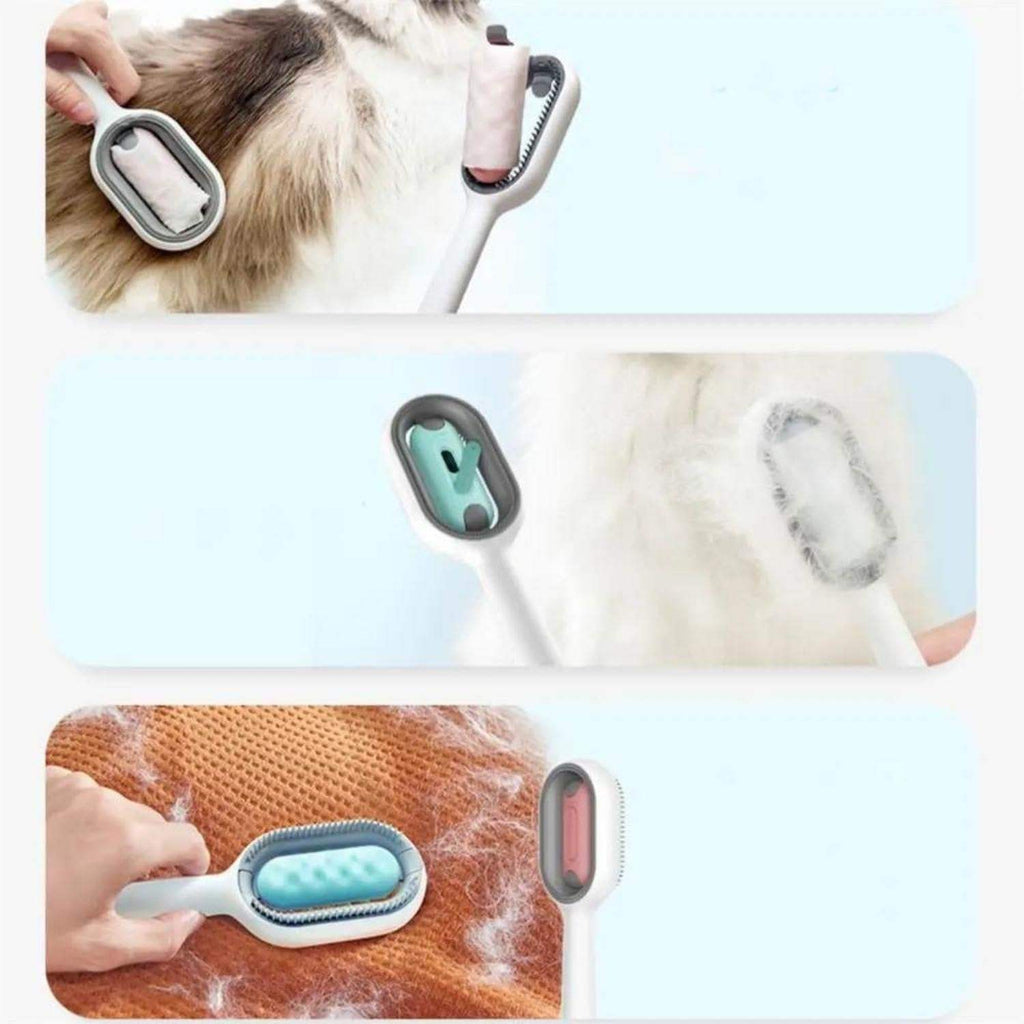 Cat Hair Brush W/ Water, Sticky Brush For Cats, 4 In-1  Creative Update Dog Grooming Comb