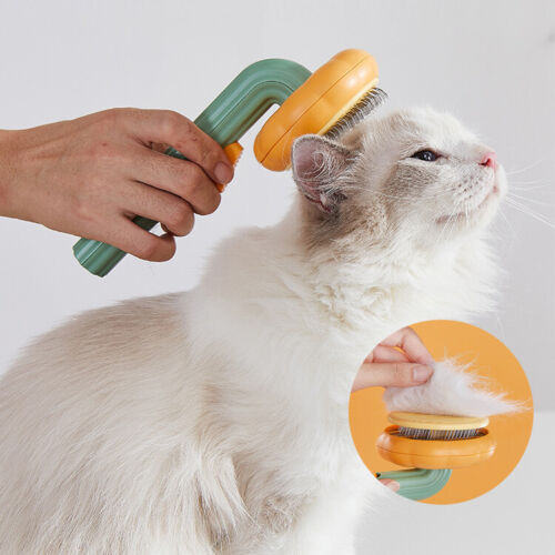 Pet Pumpkin Brush, Grooming Self Cleaning Slicker Dogs Cats Puppy Rabbit, Cat Grooming