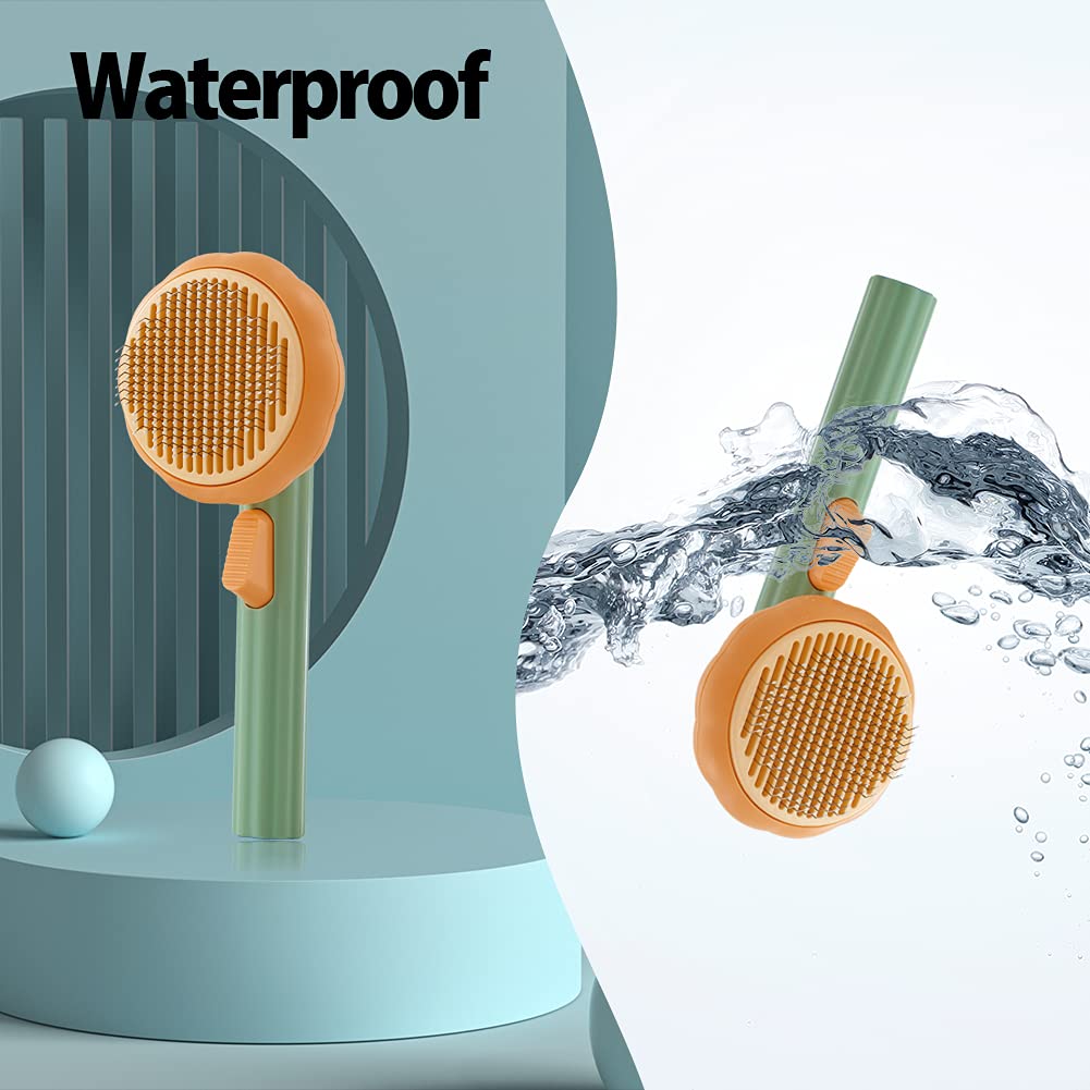 Pet Pumpkin Brush, Grooming Self Cleaning Slicker Dogs Cats Puppy Rabbit, Cat Grooming