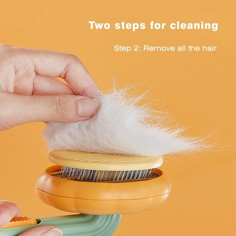 Pet Pumpkin Brush, Grooming Self Cleaning Slicker Dogs Cats Puppy Rabbit, Cat Grooming