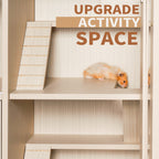 Guinea pig cage, 4 layers of hamster cage wood, with storage cabinet