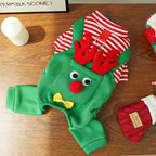Christmas Pet Dogs Cats Coats Dress Up Costume Elk Pocket Sweatshirt Teddy