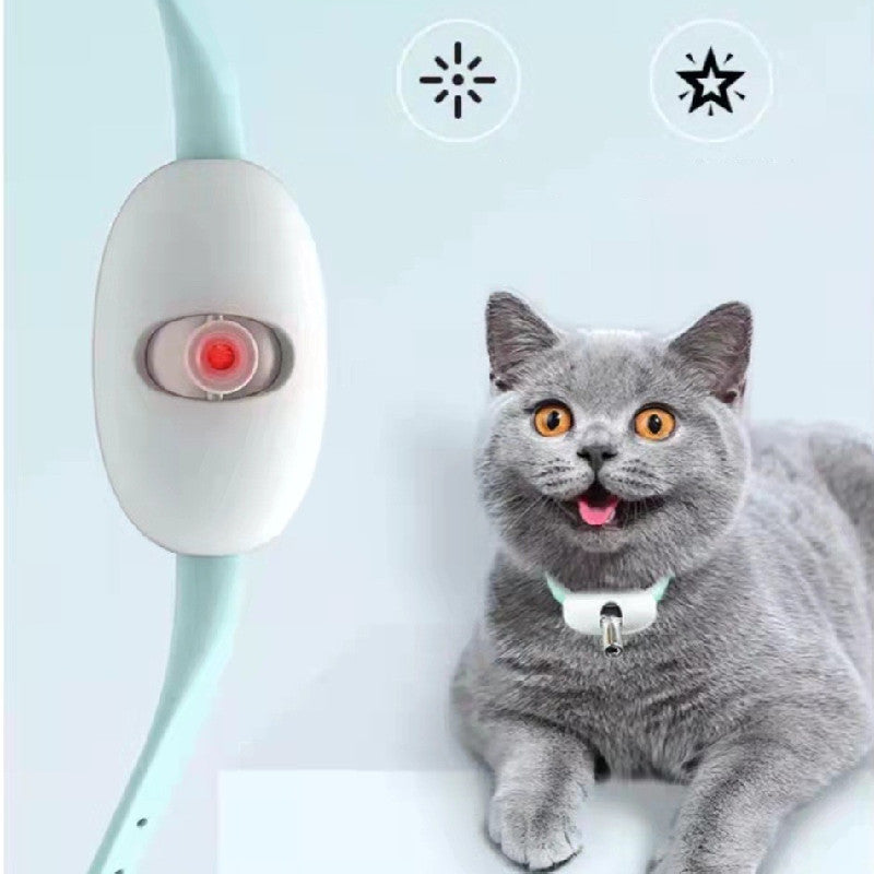 Automatic Cat Toy Smart Laser Teasing Cat Collar Electric USB Charging Kitten Amusing Toys