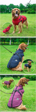 Reflective Large Dog Clothes Cold-proof Warm Pet Coat Waterproof Autumn And Winter Coat