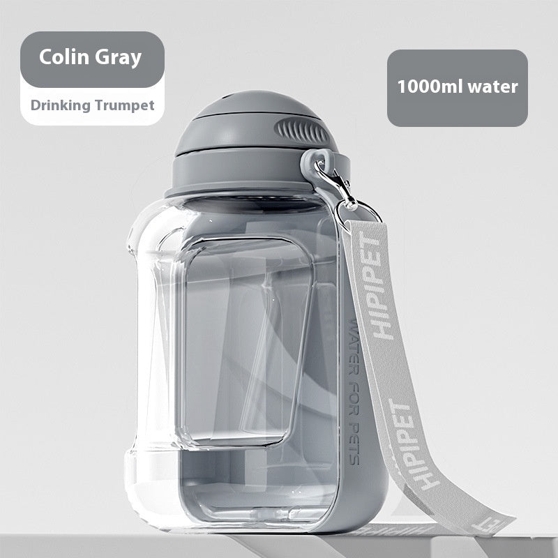 2 In 1 Dog Large Capacity Pets Out Drinking Pot Cat Water Dispenser Portable Water And Food Integrated Bowl