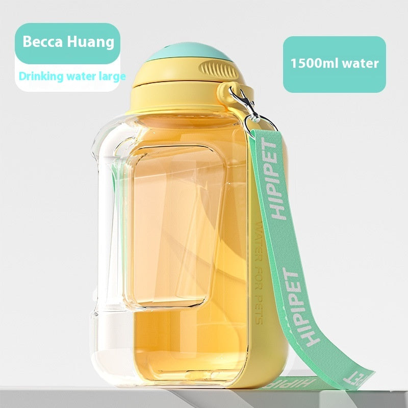 2 In 1 Dog Large Capacity Pets Out Drinking Pot Cat Water Dispenser Portable Water And Food Integrated Bowl