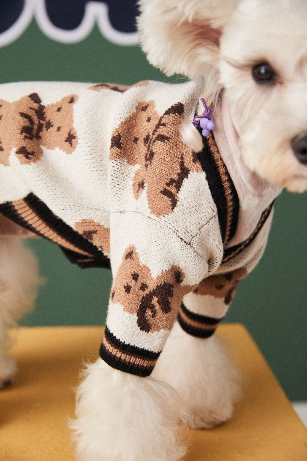 Dog Cat Sweater Preppy Style V-neck Striped Vest  Winter Warm Clothes Apparel Dogs Cats