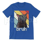 Funny Bros Cat Meme Graphic Tee – Humor T-Shirt, Cat Lover Cotton Apparel Men & Women