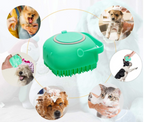 Pet Dog Cat Silicone Back Shower Brush Soft Hair Massage