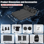 SUV Air Mattress Upgraded Flocking Extra Thick Surface w/ Electric Pump,3M Charging Cable
