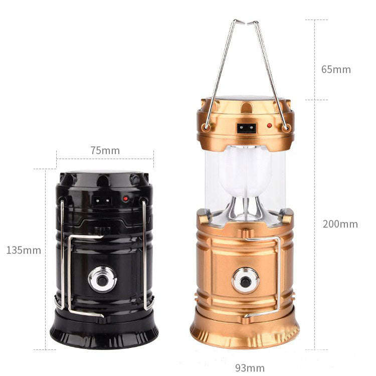 new solar charging type multifunctional telescopic camping lantern lantern outdoor camping