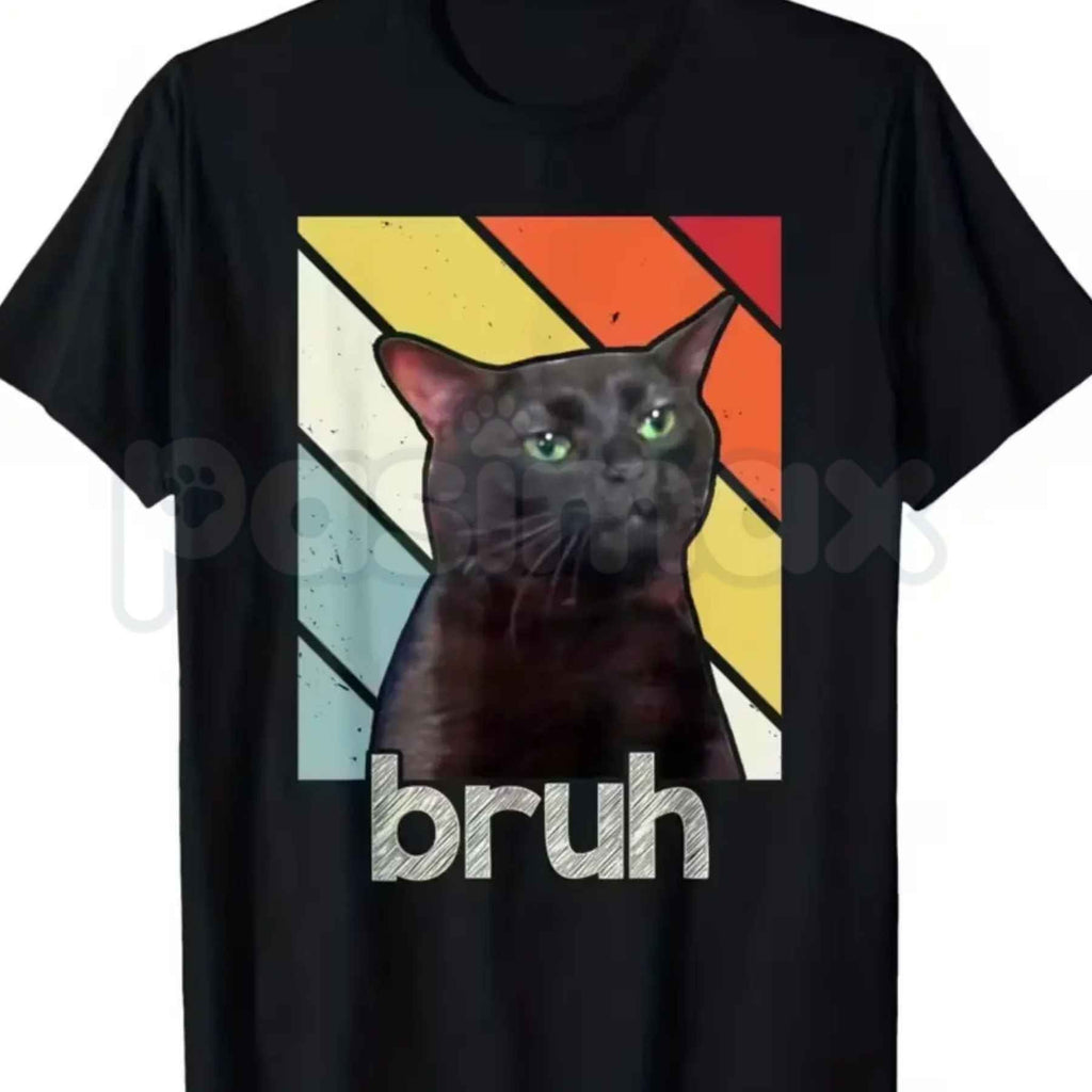 Funny Bros Cat Meme Graphic Tee – Humor T-Shirt, Cat Lover Cotton Apparel Men & Women