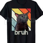 Funny Bros Cat Meme Graphic Tee – Humor T-Shirt, Cat Lover Cotton Apparel Men & Women