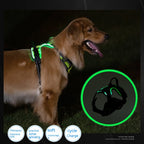 LED Luminous Night Walking Dog Car Accident Prevention Adjustable Flash Dogs Cats Vest