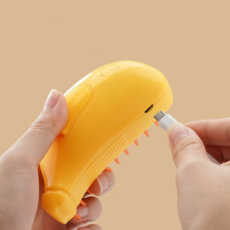 3 In 1 Pet Steam Brush Cat Dog Cleaning Steamy Spray Massage Beauty Comb Hair Removal