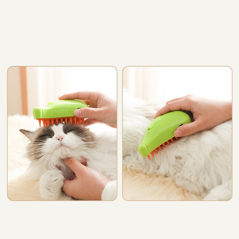 3 In 1 Pet Steam Brush Cat Dog Cleaning Steamy Spray Massage Beauty Comb Hair Removal