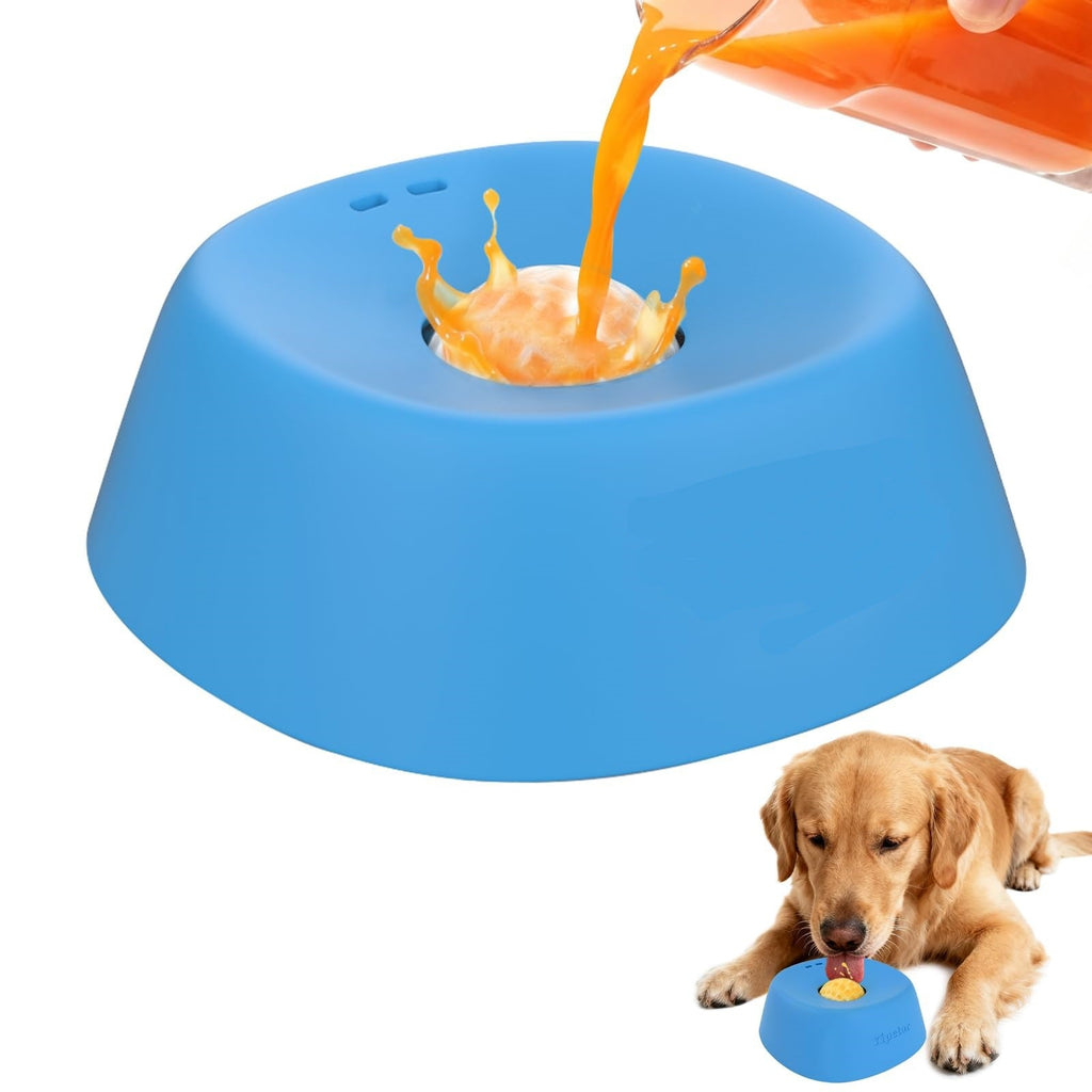 Pet Slow Feeder Non-Slip Spherical Dog Licking Bow For Liquid Treats Bone Broth Yogurt