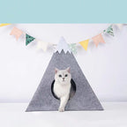 Snow Mountain Shape Semi-enclosed Felt Pet Kennel