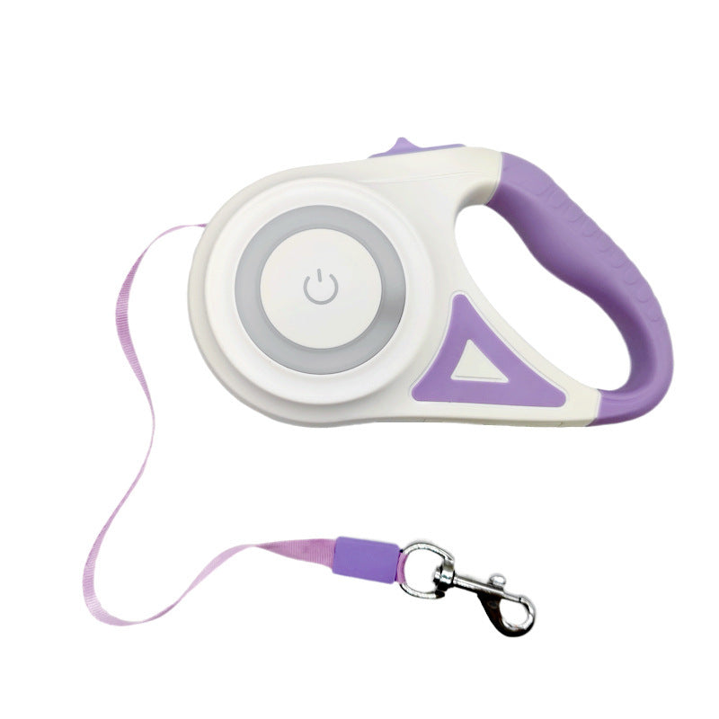 Dog Leash Light Retractable Traction Belt Durable Large Dog Walk Run Automatic Cat Lead