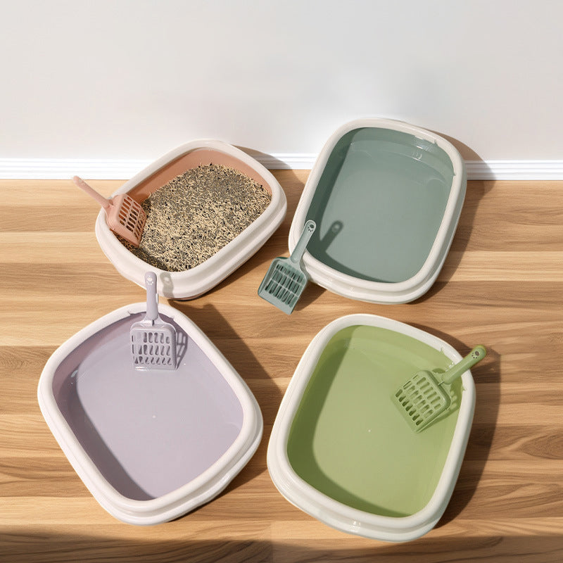 Pet Toilet Bedpan Training Sand Litter Box Cat Dog Tray With Scoop Anti-Splash Dog Toilet