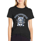 Funny Kitten Shirt Cat Meme Cute Cat Rage Consumes Me  Ribbed Collar T-Shirt