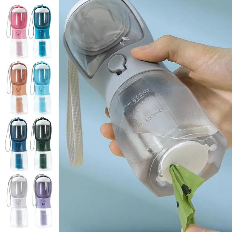 Dog Water Cup Drinking Food Garbage Bag Three-in-one Portable  Pet Cups Pets Supplies