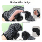 Pet Bathing Brush 2-in-1 Glove For Brushing, Massaging, Drying Grooming Kit For Dog Cat