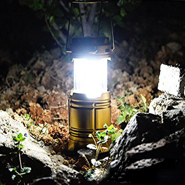 new solar charging type multifunctional telescopic camping lantern lantern outdoor camping