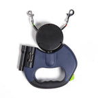 Retractable Dog Leash For Small Dogs Reflective Dual Pet Leash Lead 360 Swivel