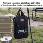 Camping Kitchen Set 8pcs Camping Outdoor Cookware Kit Stainless Steel Camping Tool