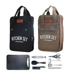 Camping Kitchen Set 8pcs Camping Outdoor Cookware Kit Stainless Steel Camping Tool