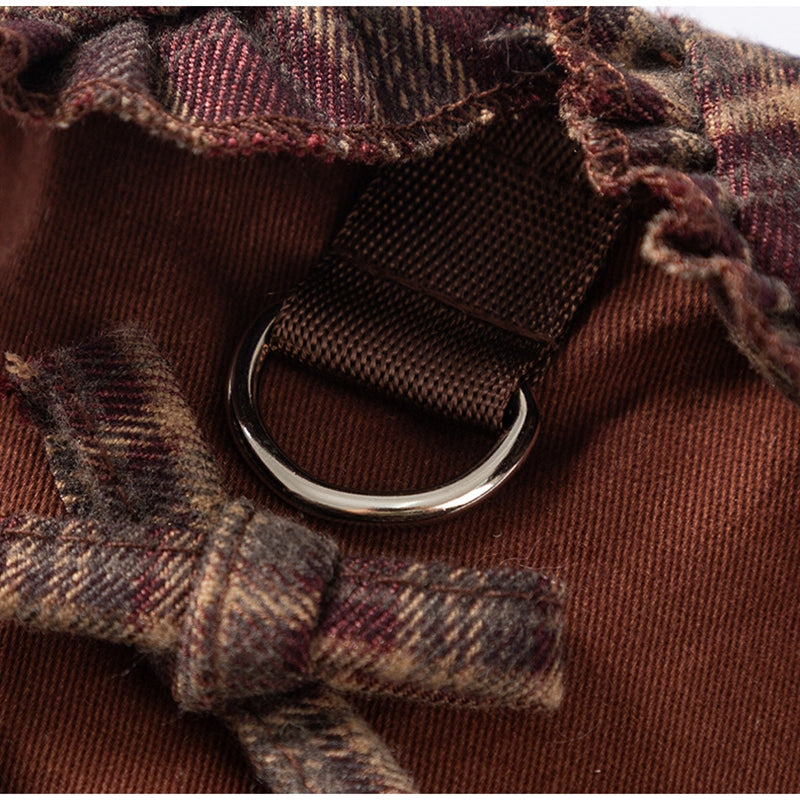 Cozy Pet Sweater Dress - Fleece-Lined Dog Skirt And Cat Winter Clothes With Ruffle Trim