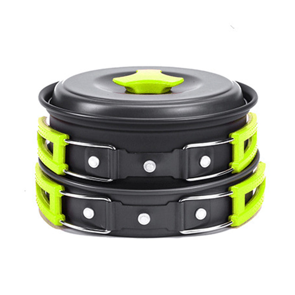 Camping Kit Outdoor Cooking Set Aluminum Equipment Pot Travel Tableware Hiking Picnic